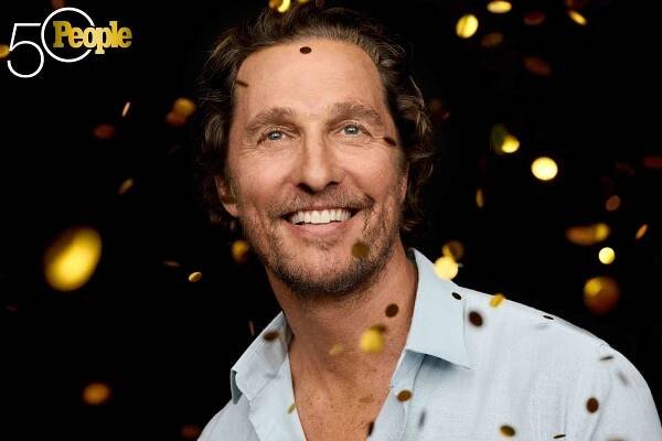 People 50th Anniversary MATTHEW McCONAUGHEY Photographed 12/6/23 at Jennifer Hudson's studio in Burbank, CA.