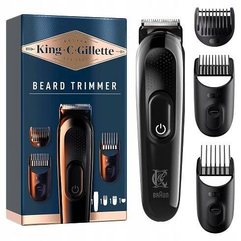 King C. Gillette Bezdrátový zastřihovač vousů, 3 nástavce Kód výrobce 7702018545247