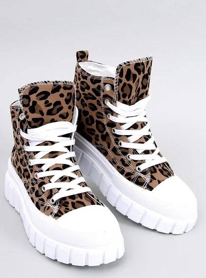 Tenisky na platformě s leopardím vzorem