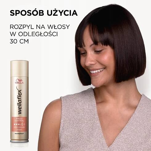 Wella Wellaflex Frizz Control 4 Lak na vlasy Velmi silný 250 ml Výrobek neobsahuje složek živočišného původu