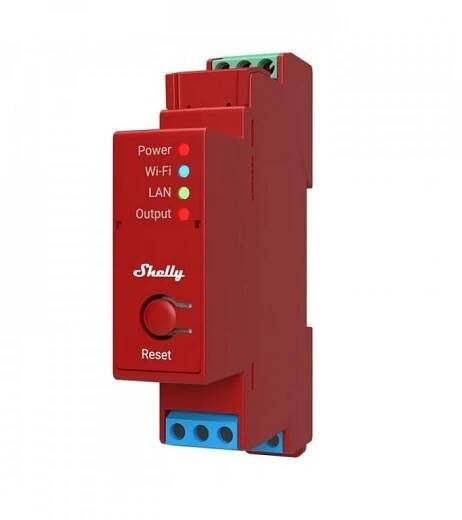 Shelly Pro 1PM - spínací modul s měřením spotřeby 1x16A, Wi-Fi, LAN, Bluetooth, na DIN lištu