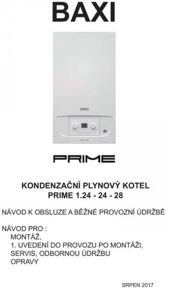 Návod Baxi Prime 24 Baxi Prime 24 - Zbozi.cz