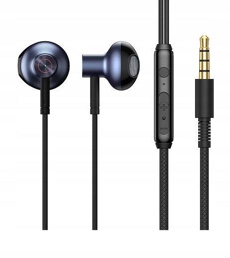 Drátová sluchátka Baseus Encok CZ17 do uší, mikrofon USB-C, černá