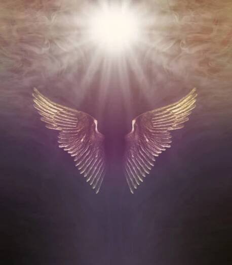 divine healing light angel wings pozadí - guardian angel - stock snímky, obrázky a fotky