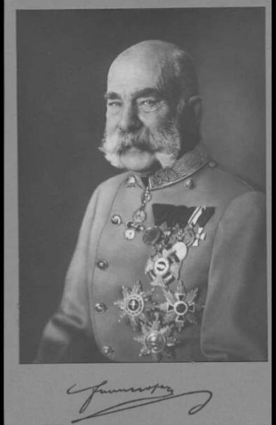 Rakouský a rakouskouherský císař František Josef I (1848 – 1916).