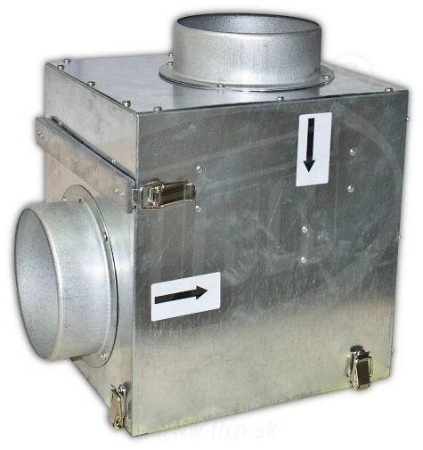 Krbové ventilátory, filtre, kovové spätné klapky, redukcie pre potrubie, odbočky
