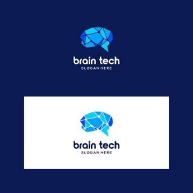 Design loga mozek inteligentní mysl tvůrčí — Ilustrace