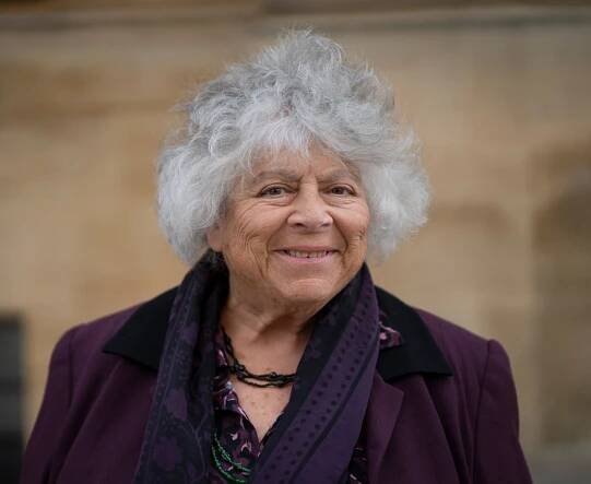 Miriam Margolyes, award winning actress and writer, attends the Oxford Literary Festival 2025 on March 29, 2025 in Oxford, England. 
