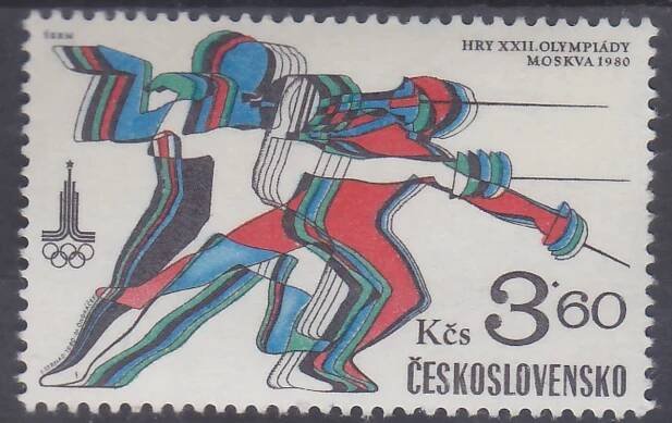 OLYMPIÁDA MOSKVA 1980 č.: 2421 - DESKOVÁ VADA - DV13/1 - **svěží**