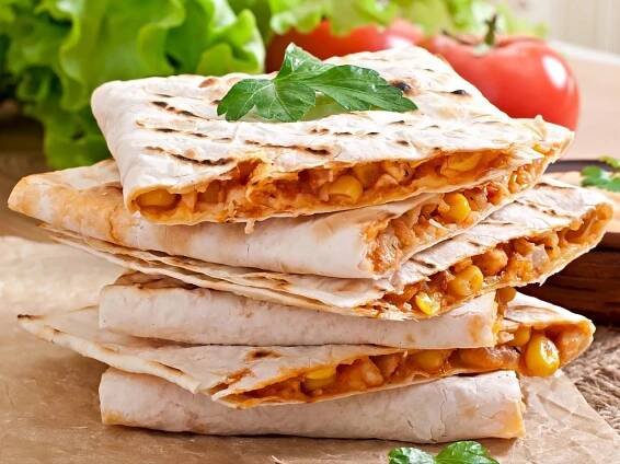 CHICKEN QUESADILLA.