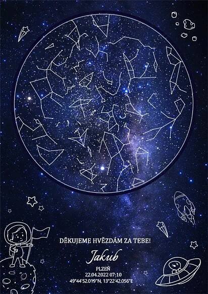 Dětská hvězdná mapa narození od 399 Kč - Heureka.cz
