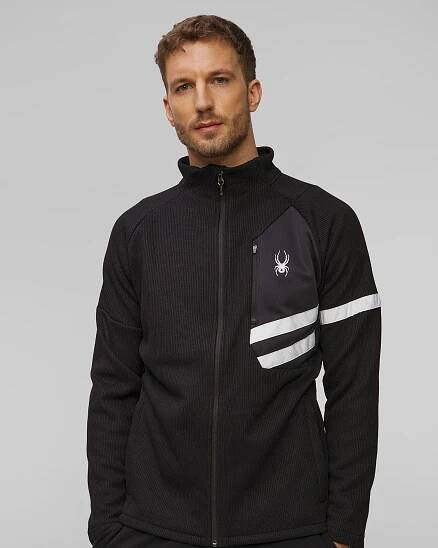 Černá pánská mikina na zip Spyder Wengen Bandit 38A485318-black