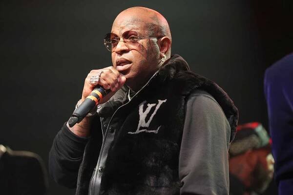 NEW ORLEANS, LOUISIANA - FEBRUARY 2: Cash Money Records CEO and Founder Birdman speaks to the audience while being honored during the Emline Ball at The Fillmore New Orleans on February 2, 2024 in New Orleans, Louisiana.