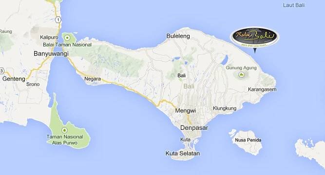 Mapa Bali | Bali | RelaxBali - ubytování na Bali