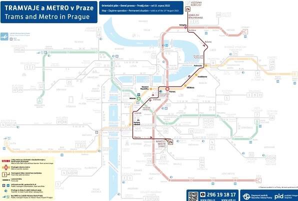 Tramvajové linky Praha: Mapa – Zastávky & Trasy