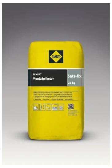 SAKRET Setz-Fix montážní beton / sloupkobeton 15MPa (25kg/ba | Rodinný obchod se stavebním materiálem a železářstvím - Říčany