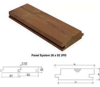 Profil THERMOWOOD Panel System 26x92, délka 3000mm (TW-PRO 3D FASÁDY)