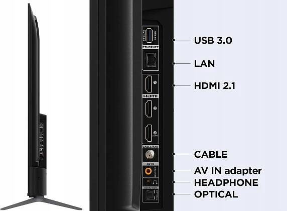 Televizor TCL 43C641 43" QLED 4K UHD HDR10+ Dolby Smart TV DVB-T2 HDMI 2.1 3D technologie bez