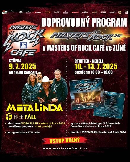 Letošní „Masters“ začíná poprvé už ve středu 9. 7. speciálním programem | Masters of Rock Café