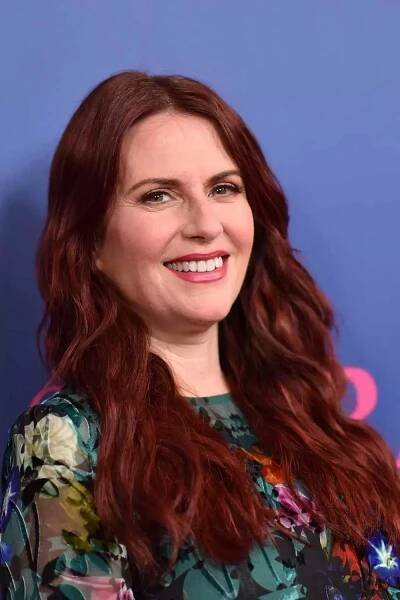 Dark Burgundy for Megan Mullally #burgundyhaircolor #burgundyhair