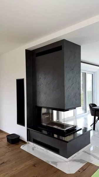 Realizace trojstranné krbové vložky BEF THERM V8U | CZECH DECO TEAM