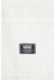 Bavlněné šaty Vans bílá barva, mini