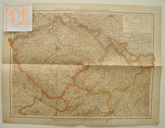 ČECHY MORAVA SLEZSKO TĚŠÍNSKO - NĚMECKÁ MAPA - 1890 - Staré mapy a veduty