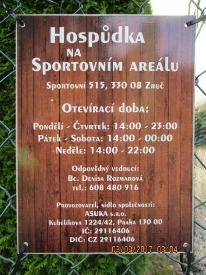 Sportovní areál Zruč - Oficiální stránky obce Zruč Senec