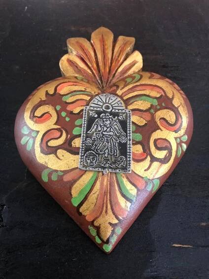 SACRED HEART with Saint Michael Ornament 8”