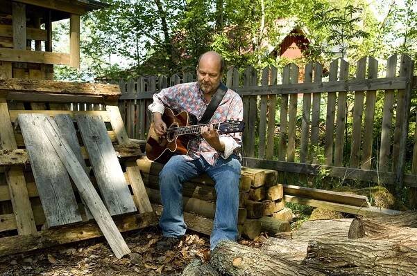 Lasse Wellander in his woodyard