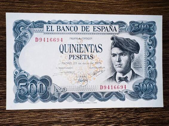 ŠPANĚLSKO, 500 Pesetas 1971, TOP STAV (UNC) !!! - Bankovky
