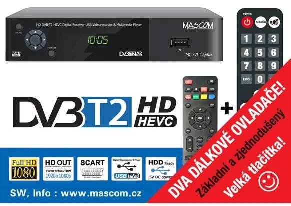 Dálkový ovladač Mascom MC721T2plus
