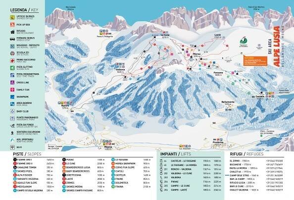 Alpe Lusia Ski Area | Bellamonte & Moena | Lifts