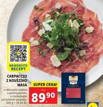 Lidl CARPACCIO Z HOVĚZÍHO MASA nabídka