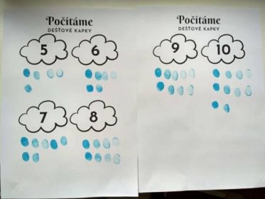 Pracovní list - počítání s dešťovými mraky 2