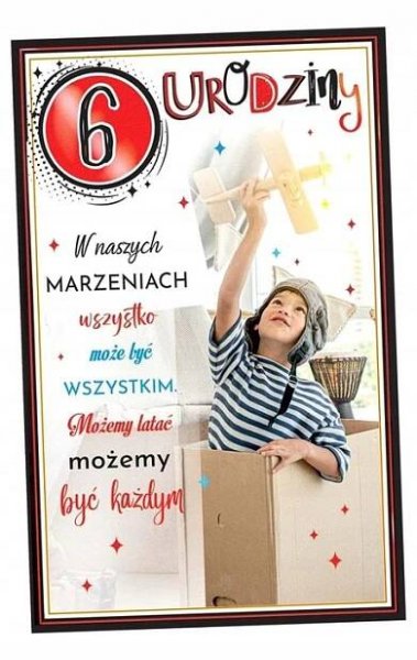 BLAHOPŘÁNÍ K NAROZENINÁM 6 CHLAPEC