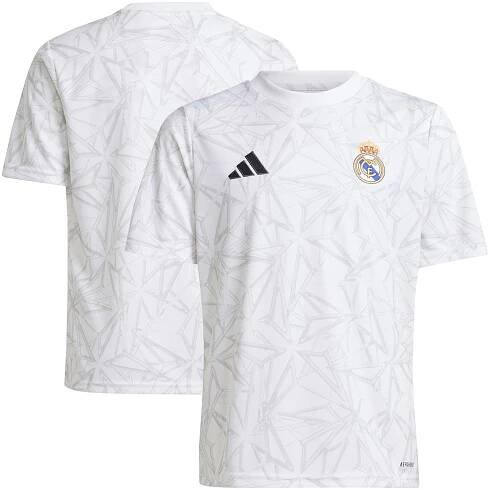 Real Madrid adidas Pre Match Shirt - White - Kids, , rebel_hi-res