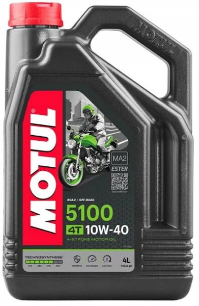 Motorový olej Motul 5100 4T, 10W40 ESTER, balení 4litry