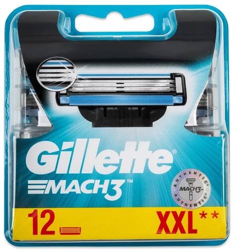 GILLETTE Mach3 hlavice 12 ks 419 Kč