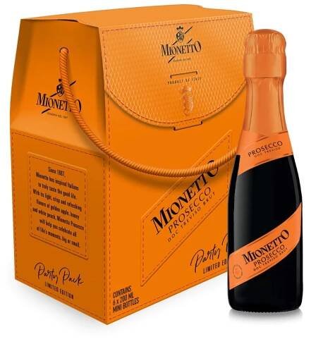 Mionetto Prosecco DOC BRUT Párty pack Kabelka 6×0,2l 11% GB