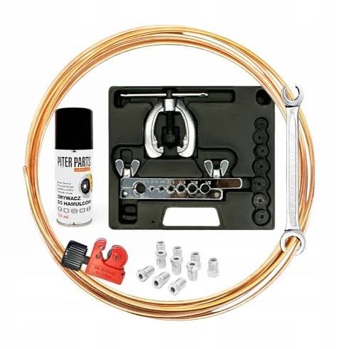 Sada pro výrobu brzdových trubek PiterParts, měděná trubka 10 m