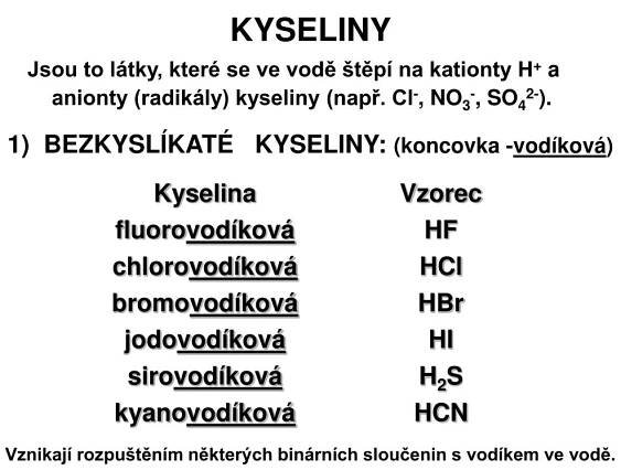 PPT - KYSELINY PowerPoint Presentation, free download - ID:3539960