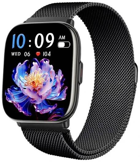 Chytré hodinky Madvell Nova s bluetooth voláním černá s kovovým magnetickým řemínkem