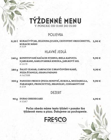 Denné menu Levice a okolie - zoznam menu | restauracie.sk
