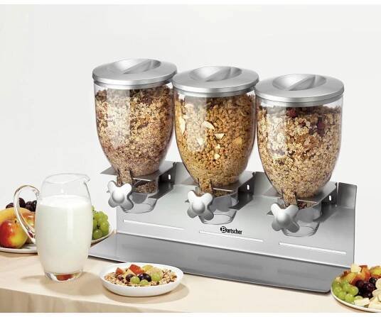 Dávkovač cereálií - 3 x 3,5 l | Sahm Gastro