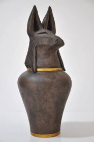 Socha černá Anubis egyptský bůh mumifikace a pohřebišť