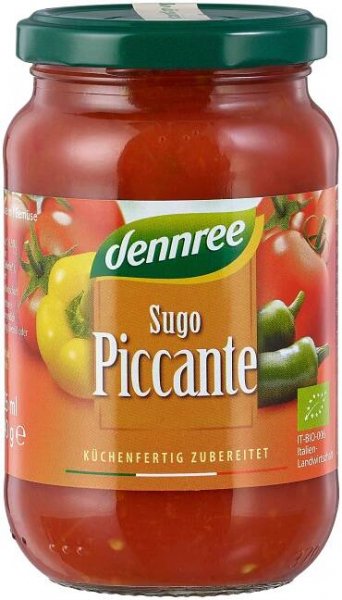 Omáčka rajčatová se zeleninou pikantní 340 g BIO   DENNREE