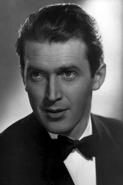 Prolific Actor James Stewart Dressed in a Black Bow Tie Wallpaper