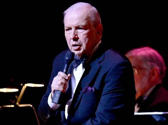Frank Sinatra Jr. performs during the Jazz Roots: Frank Sinatra Jr. Sings Sinatra, a Multimedia Centennial Celebration on March 11, 2016 in Miami, Florida. 