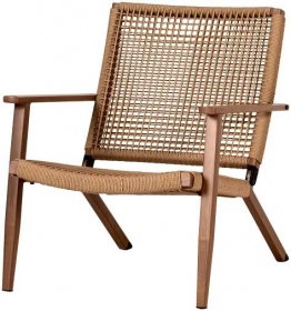 Zahradní Židle Tani - barvy teak/béžová, Natur, kov/plast (66/77/79cm)
